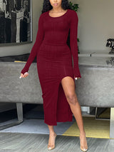 Ribbed knit midi dress - View 10 | Lwiis