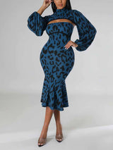 Leopard print midi dress - View 13 | Lwiis