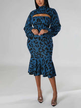 Leopard print midi dress - View 11 | Lwiis