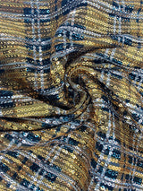 Plaid Sequin Long Sleeve Dress - View 11 | Lwiis