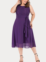 Lace cocktail dress with ruffle detail - View 13 | Lwiis