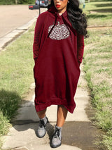 Hooded Pumpkin Midi Dress - View 6 | Lwiis