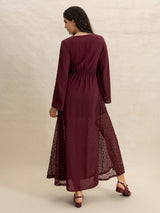 Long Sleeve Lace Midi Dress - View 7 | Lwiis
