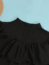 Plus size ruffled maxi dress with belt - View 7 | Lwiis