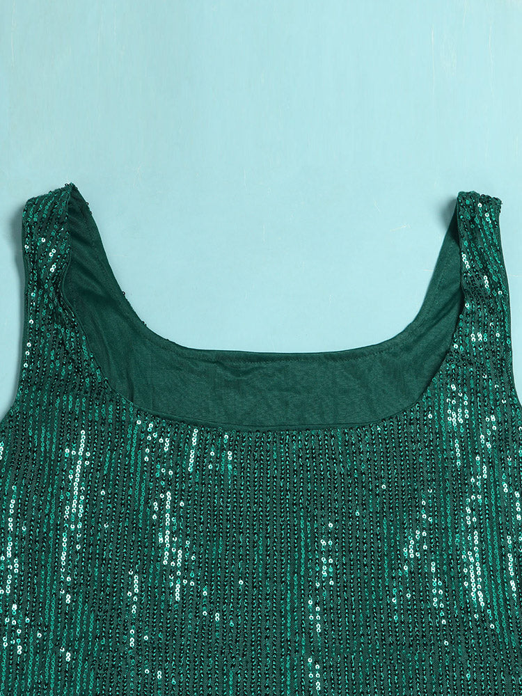 Elegant sequined mermaid maxi dress - View 7 | Lwiis