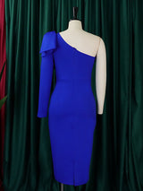One Shoulder Midi Dress - View 9 | Lwiis