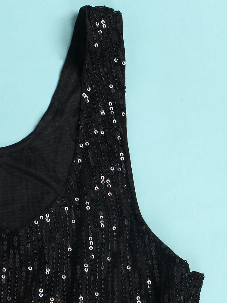 Elegant sequined mermaid maxi dress - View 21 | Lwiis