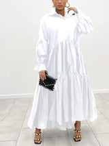 Maxi shirt dress with belt - View 7 | Lwiis