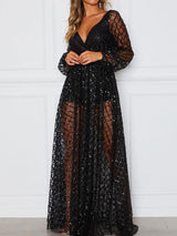 Sparkling embellished maxi dress - View 6 | Lwiis