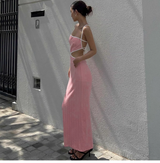 Strappy Knit Maxi Dress - View 6 | Lwiis