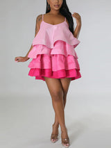 Spaghetti strap ruffle dress - View 6 | Lwiis