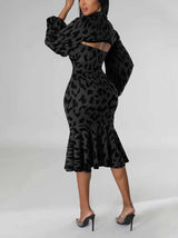 Leopard print midi dress - View 23 | Lwiis