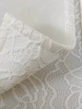 Rose Jacquard Midi Dress with Asymmetrical Neckline - View 12 | Lwiis
