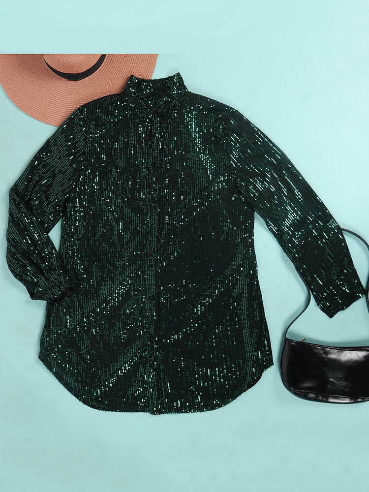 Sequin shirt dress - View 12 | Lwiis