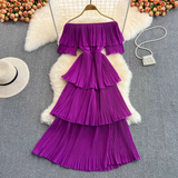 Off-the-shoulder ruffle maxi dress - View 9 | Lwiis