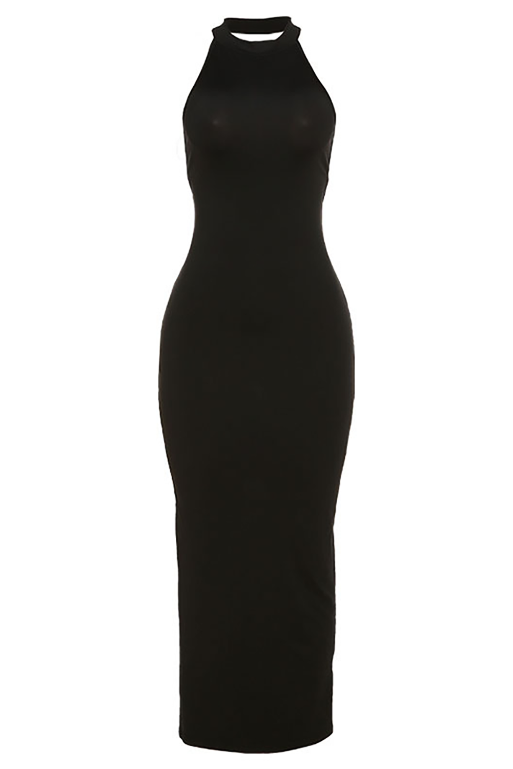 Halter Neck Open Back Maxi Dress - View 6 | Lwiis