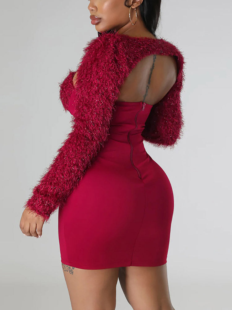 Knit bralette dress with waistcoat set - View 10 | Lwiis