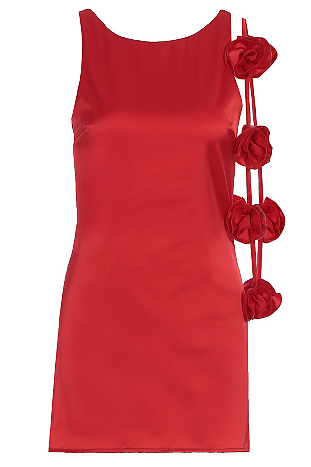 Satin slip mini dress with open back - View 6 | Lwiis