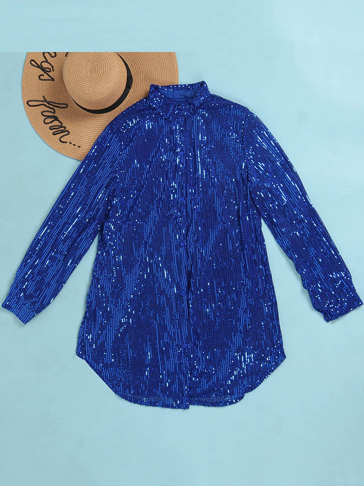 Sequin shirt dress - View 20 | Lwiis