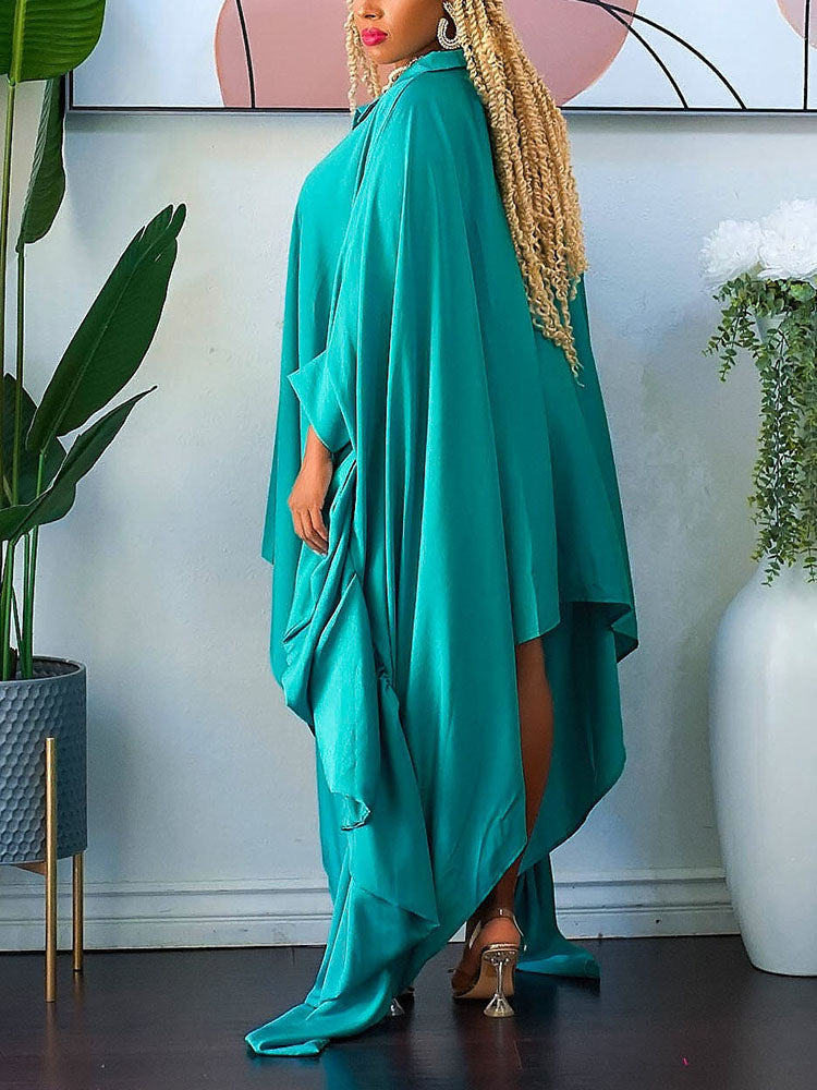 Oversized Batwing Shirt Dress - View 8 | Lwiis