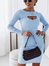 Ribbed Knit Mini Dress - View 15 | Lwiis