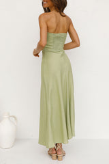 Strapless maxi dress with sweetheart neckline and twisted bust detail - View 8 | Lwiis