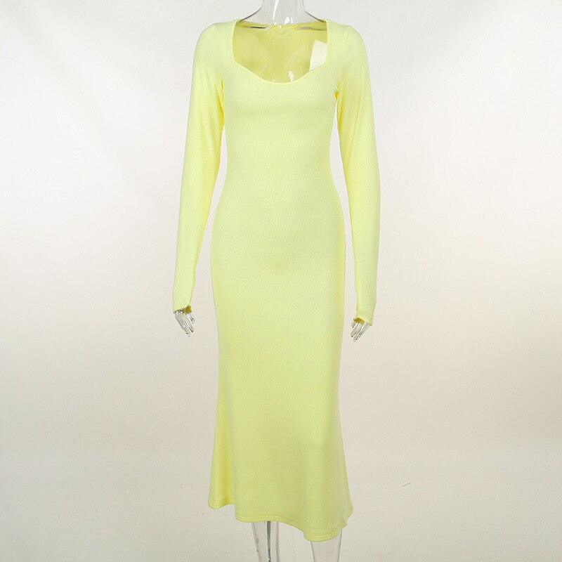 Long sleeve knit maxi dress - View 7 | Lwiis