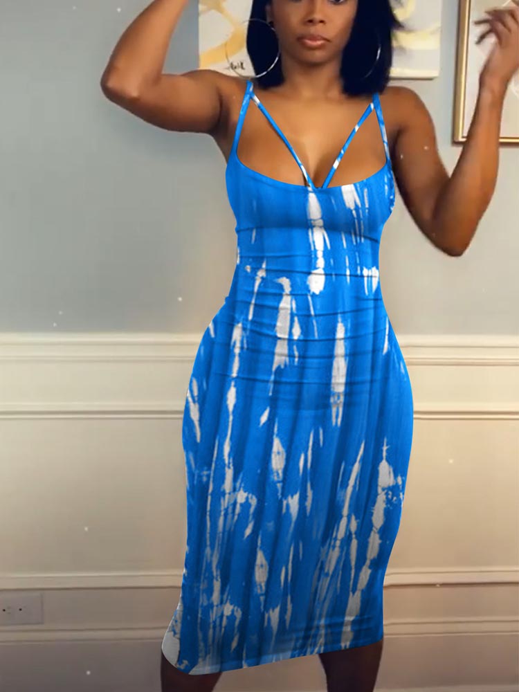 Tie Dye Midi Dress - View 13 | Lwiis
