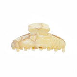 Cream and brown marbled claw hair clip