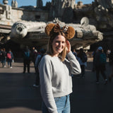 Themed park ears with velvet bow - View 6 | Lwiis