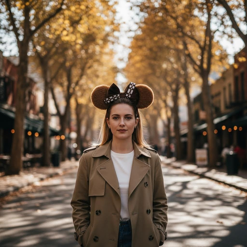 Themed park ears with velvet bow - View 7 | Lwiis
