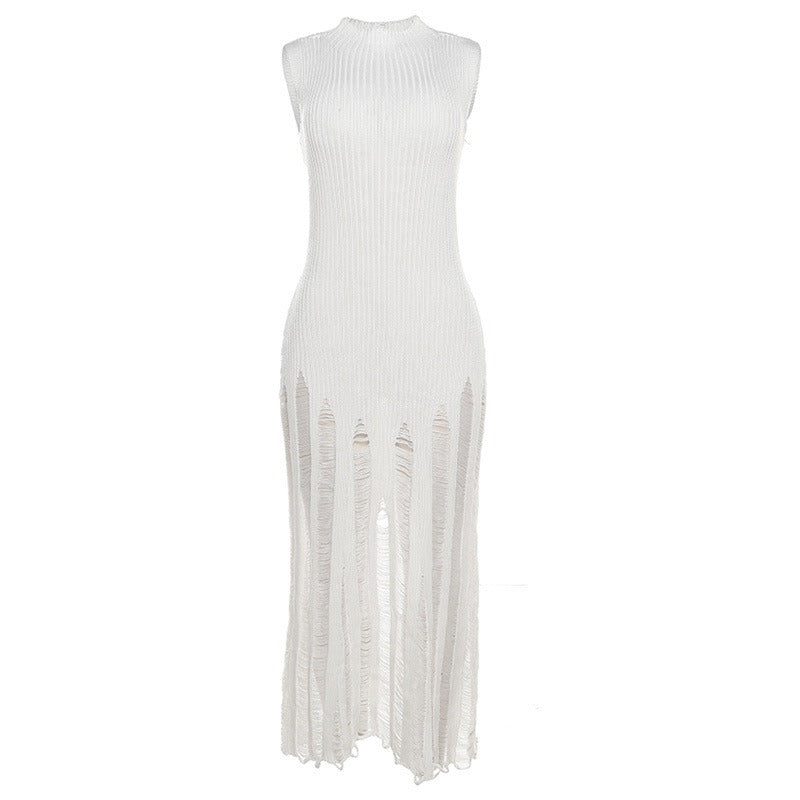 Ribbed Knit Maxi Dress - View 7 | Lwiis