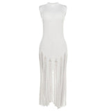 Ribbed Knit Maxi Dress - View 7 | Lwiis