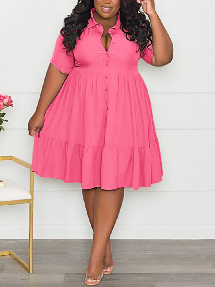 Button Down Shirt Dress - View 18 | Lwiis