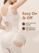 Women's seamless tummy control bodysuit with lace accents - View 9 | Lwiis