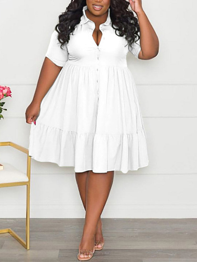 Button Down Shirt Dress - View 23 | Lwiis