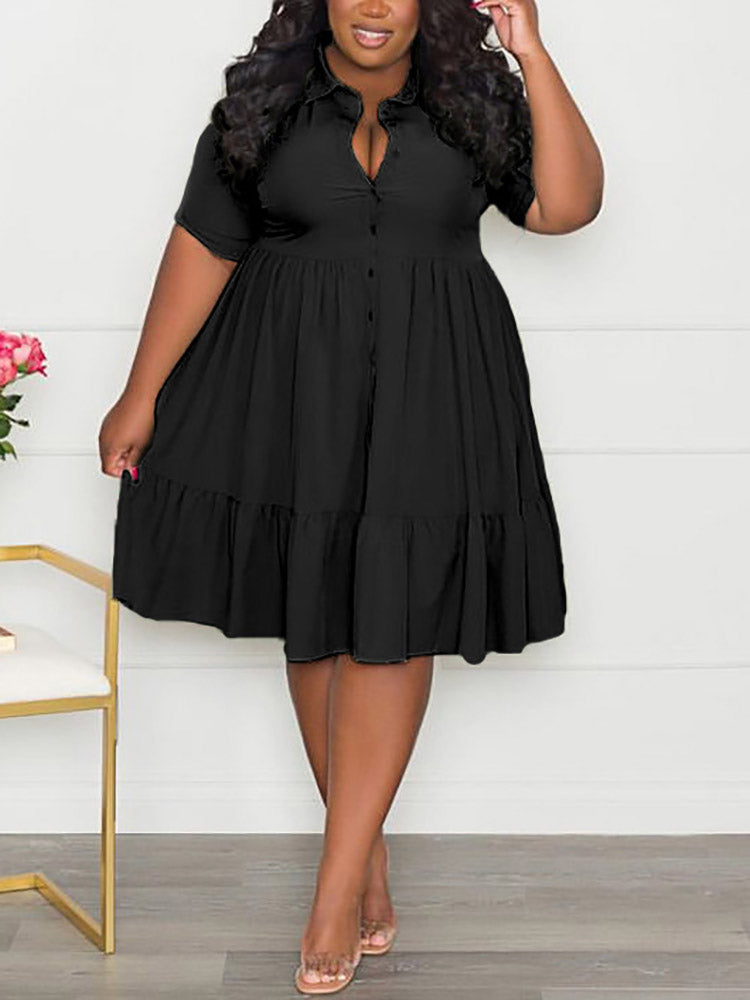 Button Down Shirt Dress - View 9 | Lwiis
