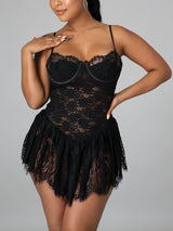 Lace Babydoll Dress - View 8 | Lwiis