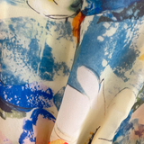 Floral print A-line maxi dress with lotus leaf hem - View 7 | Lwiis