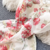 Floral print maxi dress with spaghetti straps - View 7 | Lwiis