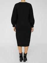 Midi dress with puff sleeves - View 10 | Lwiis