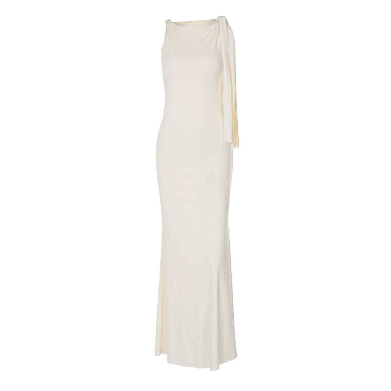 One Shoulder Column Dress - View 16 | Lwiis
