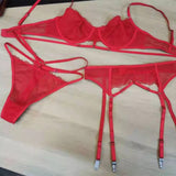 New Ultra Thin Lace Underwear Sexy Mesh Lingerie Set