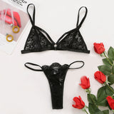 Lace Sexy See-Through Sexy Lingerie Two-Piece Set