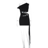 One Shoulder Asymmetrical Dress - View 6 | Lwiis
