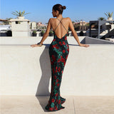 Floral maxi dress with halter neckline - View 12 | Lwiis