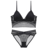 Sexy Lingerie Backless Lace Bra Lingerie Set