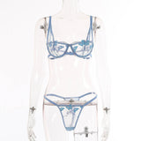 Lace Embroidered Butterfly Sexy Lingerie Set