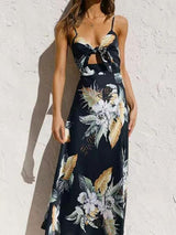 Floral A-line Midi Dress - View 6 | Lwiis