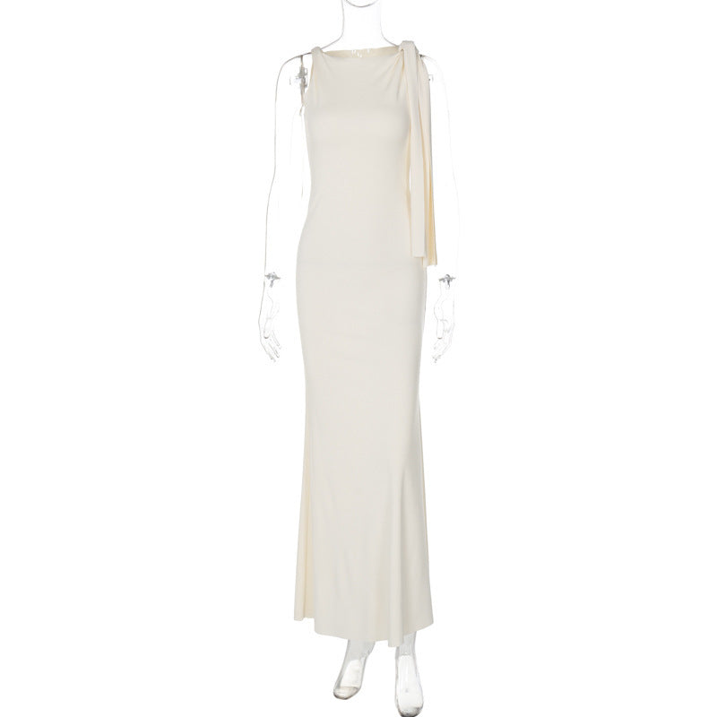 One Shoulder Column Dress - View 15 | Lwiis